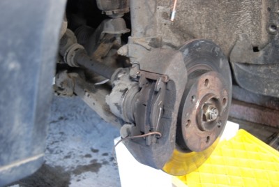 Stary zacisk i tarcza