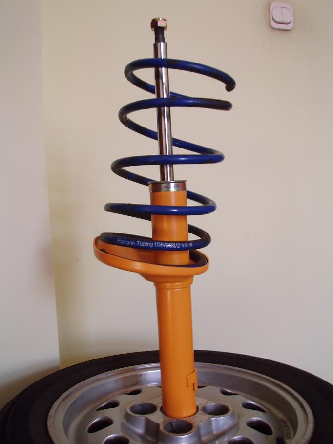 a takie kolumienki zostały tam wsadzone - koszt całkowity 300 zł :)
<br />
<br />(+ nowe wahacze - 120 zł)